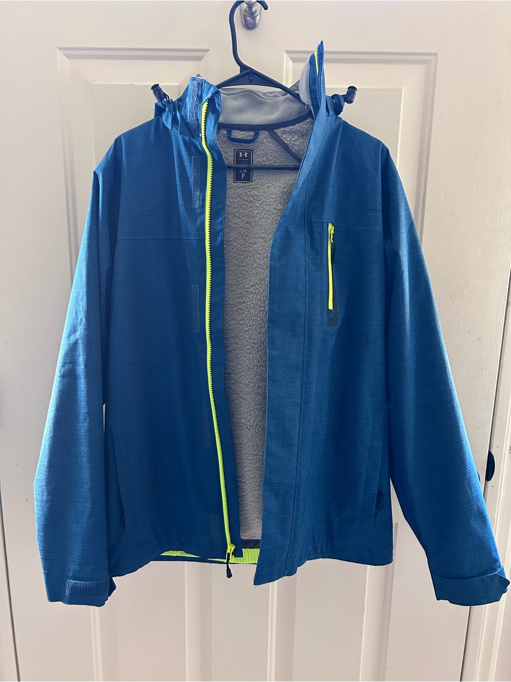 Under Armour Men’s Blue Jacket with Neon Yellow Trim
